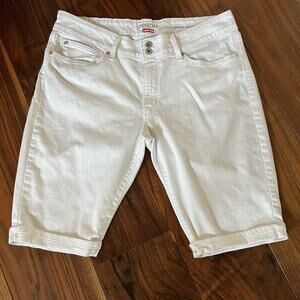 Levi's Denizen Jeans Shorts Modern Skinny Stretch Denim Bermuda Size 18 W34